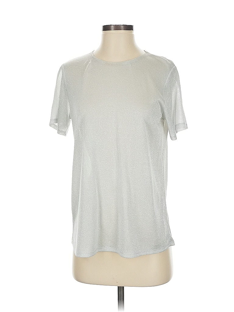 Pre-owned W By Worth Active T-shirt In Silver