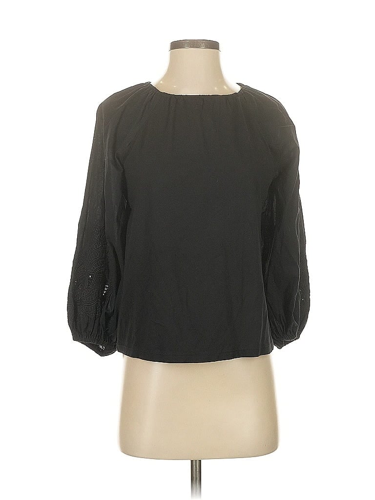 Pre-owned Banana Republic Factory Store 3/4 Sleeve Blouse In Gray