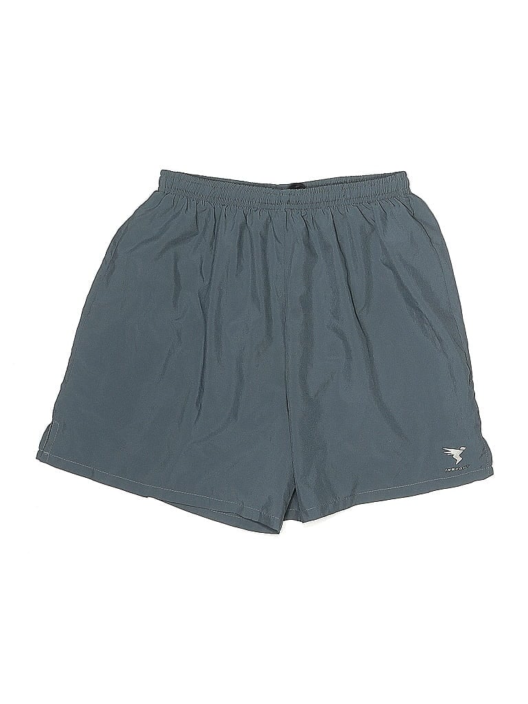 Insport 100% Polyester Solid Gray Blue Athletic Shorts Size M - photo 1