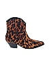 Schutz Animal Print Brown Ankle Boots Size 7 1/2 - photo 1