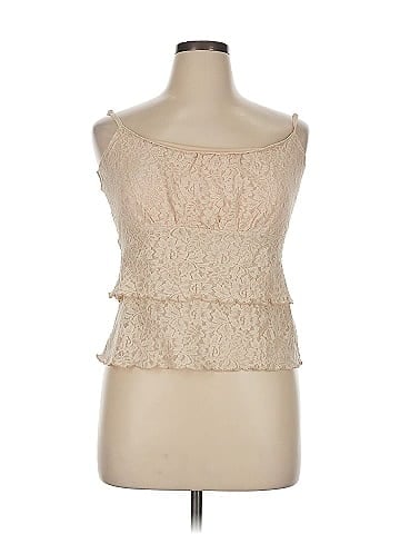 Collection Ivory Lace Spaghetti Strap Top  (view 1)