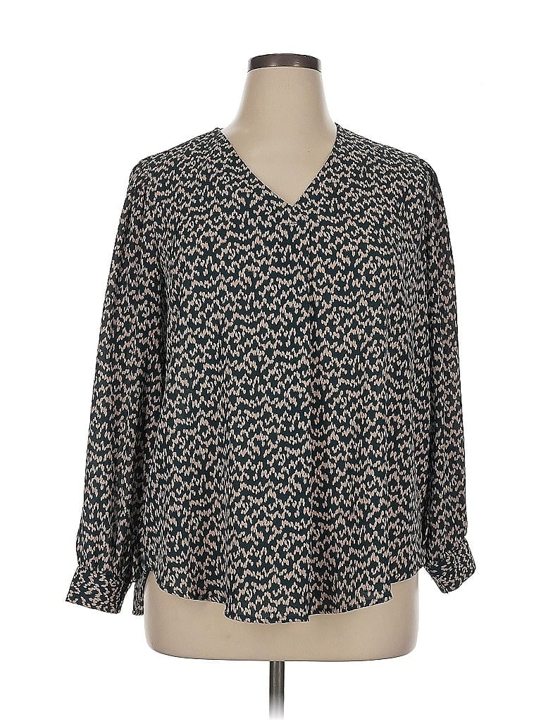 Pre-owned Lush 3/4 Sleeve Blouse In Black