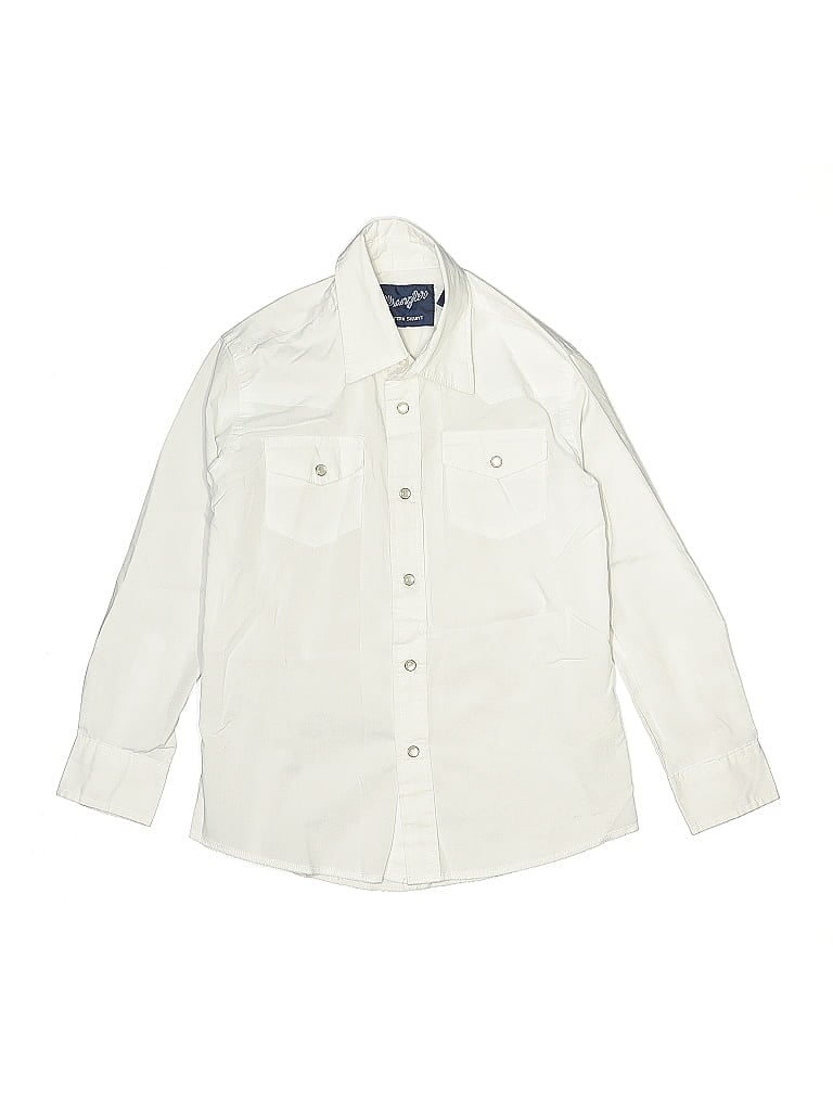 Wrangler Jeans Co Solid Ivory Long Sleeve Button-Down Shirt Size 7 (big kids) - photo 1