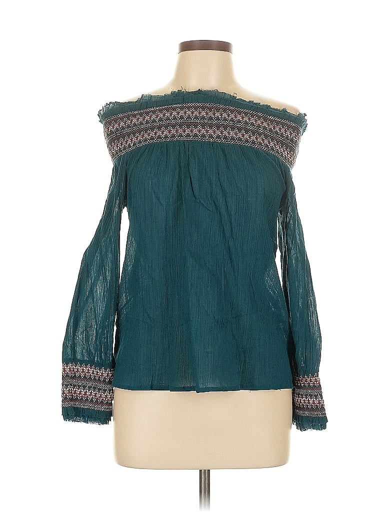 Pre-owned Love Sam Long Sleeve Blouse In Blue