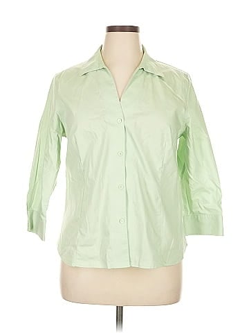 Jones New York Signature 3/4 Sleeve Button-Down Shirt (view 1)