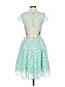 ML Monique Lhuillier 100% Polyester Teal Cocktail Dress Size 4 - photo 2