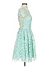 ML Monique Lhuillier 100% Polyester Teal Cocktail Dress Size 4 - photo 4
