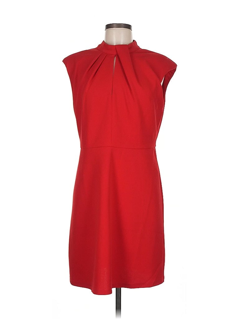 Donna Morgan Solid Red Cocktail Dress Size 8 - photo 1