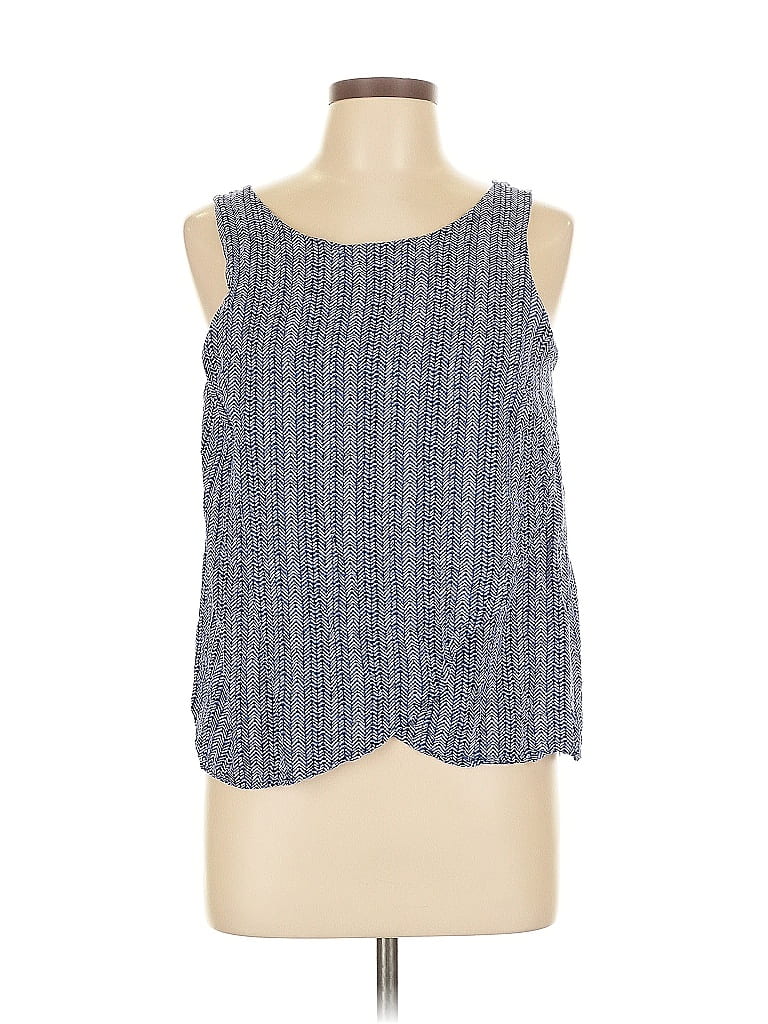 Gap Outlet 100% Viscose Rayon Blue Sleeveless Blouse Size L - photo 1
