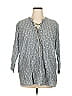 Johnny Was Gray 3/4 Sleeve Blouse Size 1X - photo 1