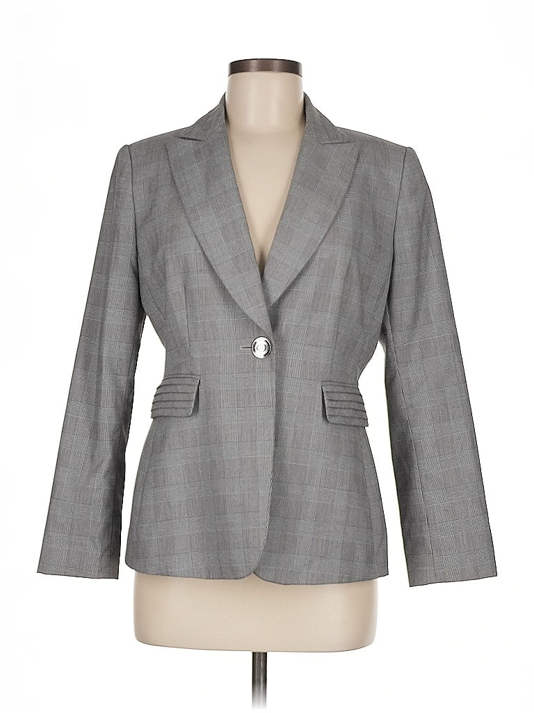 Pre-owned Tahari By Asl Blazer Jacket In Gray