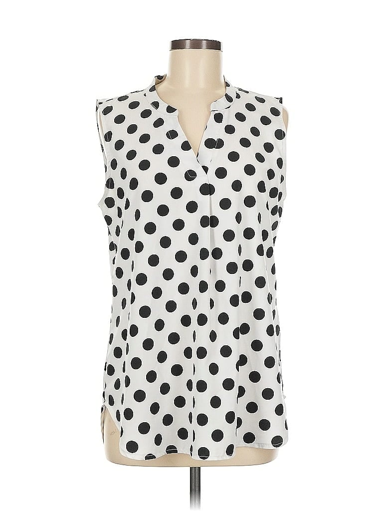 Pre-owned Timeson Sleeveless Blouse In White