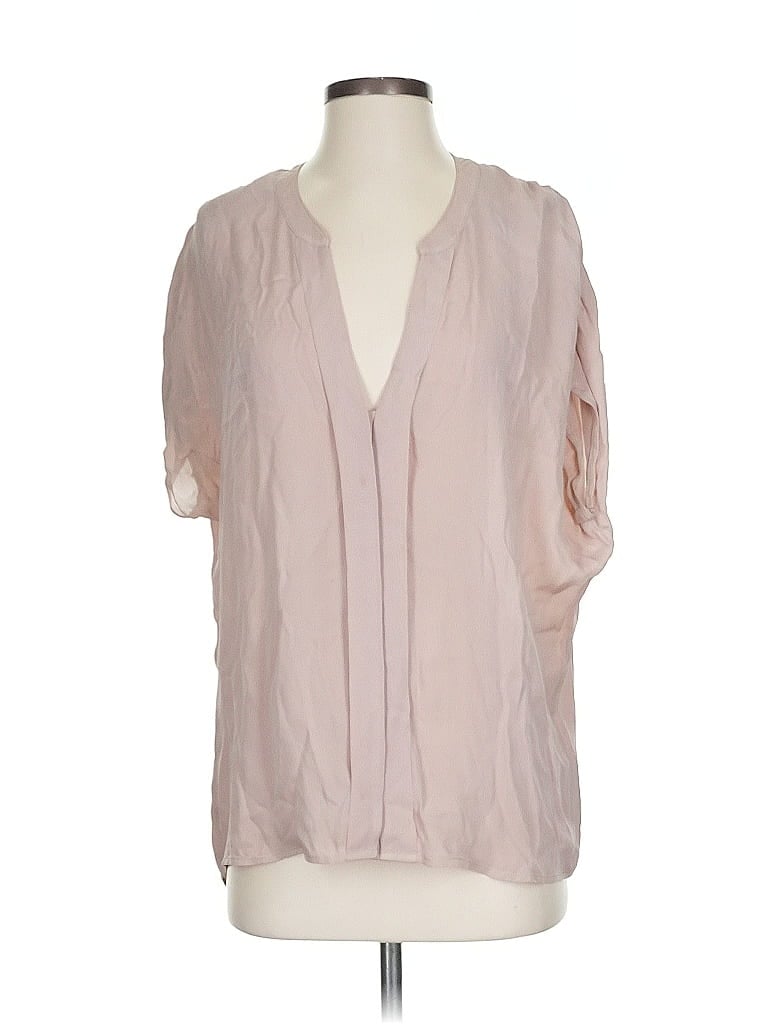 Pre-owned Vince Short Sleeve Blouse In Brown