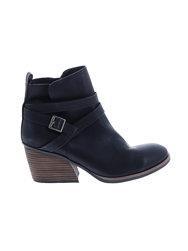 Korks Blue Black Ankle Boots Size 8 1/2 - photo 1