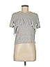 Zara W&B Collection Gray Short Sleeve Top Size S - photo 1