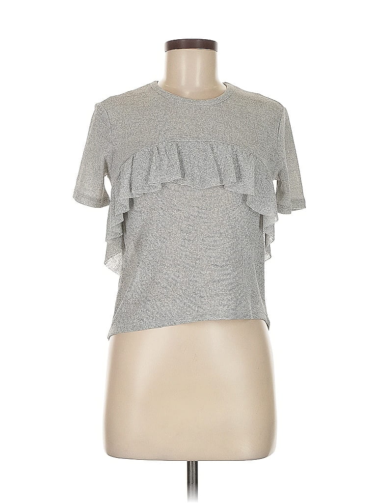 Zara W&B Collection Gray Short Sleeve Top Size S - photo 1