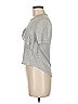 Zara W&B Collection Gray Short Sleeve Top Size S - photo 5