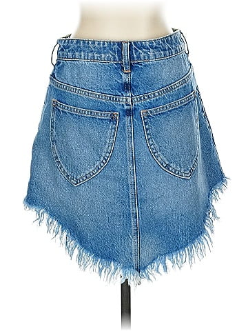 We the Free Denim Skirt (view 2)