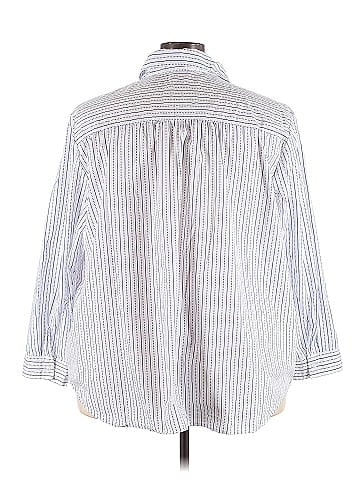 Roaman's 3/4 Sleeve Button-Down Shirt (view 2)