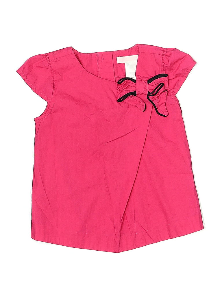 Click to view more detailed imagery on our partner's website Pre-owned Janie And Jack Kids' Short Sleeve Top Pink Ruffles Neckline Tops