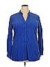 Chadwicks 100% Cotton Blue Long Sleeve Blouse Size 18 - photo 1