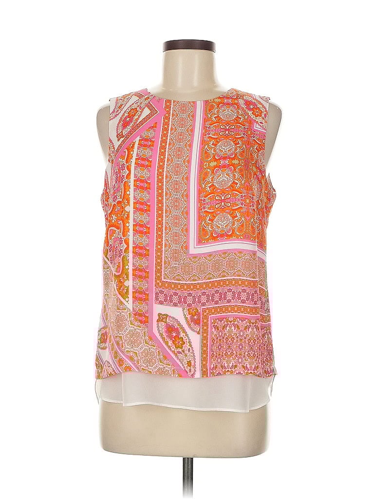 Rose + Olive 100% Polyester Orange Sleeveless Blouse Size M - photo 1