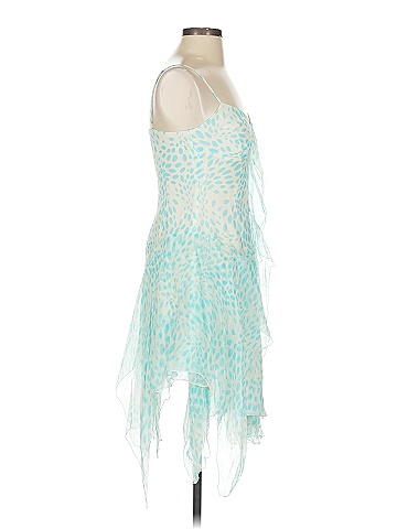Trina Turk 100% Silk Teal Cocktail Dress Size 4