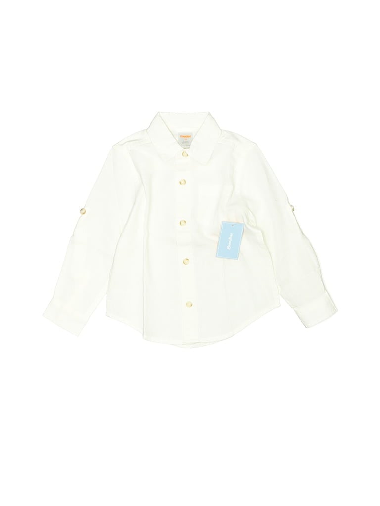 Gymboree Kids' Long Sleeve Button Down Shirt In White