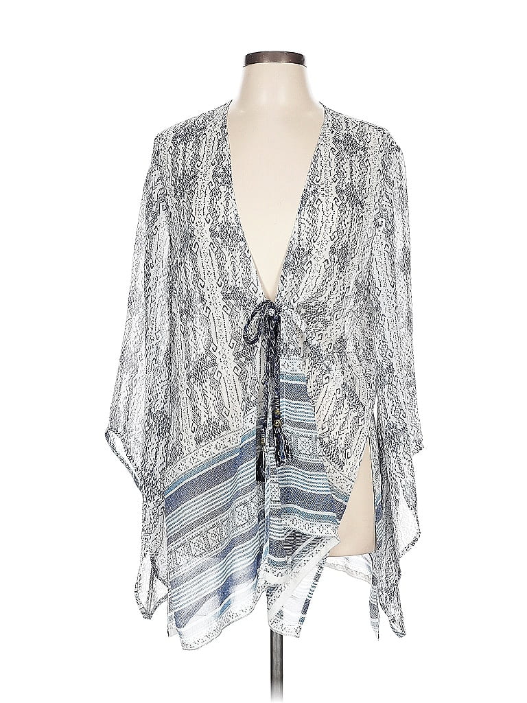 Calypso St. Barth Silver Kimono Size L 76 off ThredUp