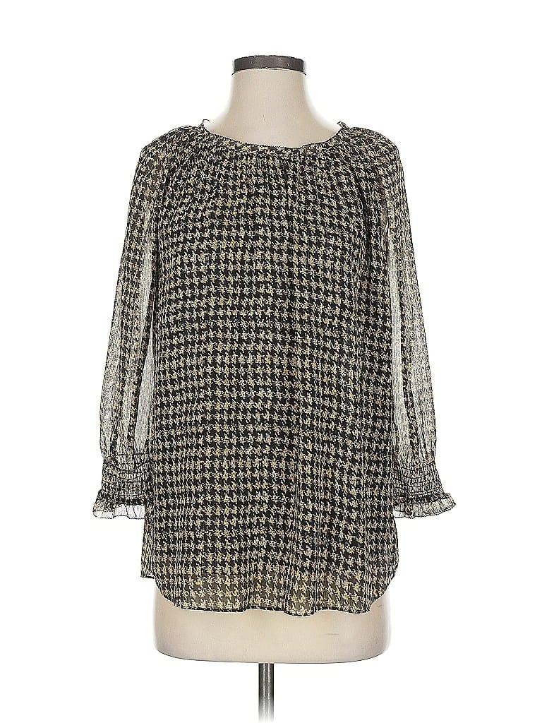 Pre-owned Soft Surroundings 3/4 Sleeve Blouse In Brown