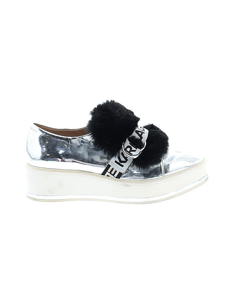 Karl Lagerfeld Paris Silver Wedges Size 7 1/2 - photo 1