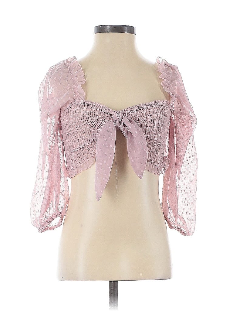 Click to view more detailed imagery on our partner's website Pre-owned Princess Polly 3/4 Sleeve Blouse In Pink