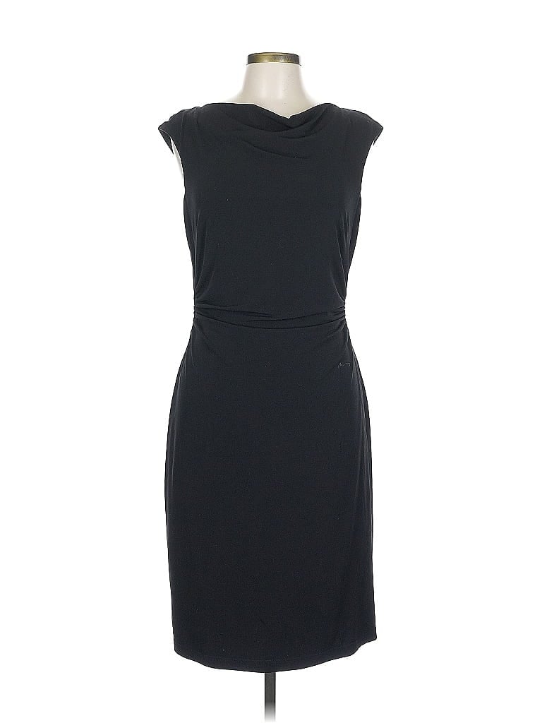 David Meister Solid Black Cocktail Dress Size 10 - photo 1