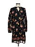 Allison Joy 100% Polyester Print Black Casual Dress Size XS - photo 1