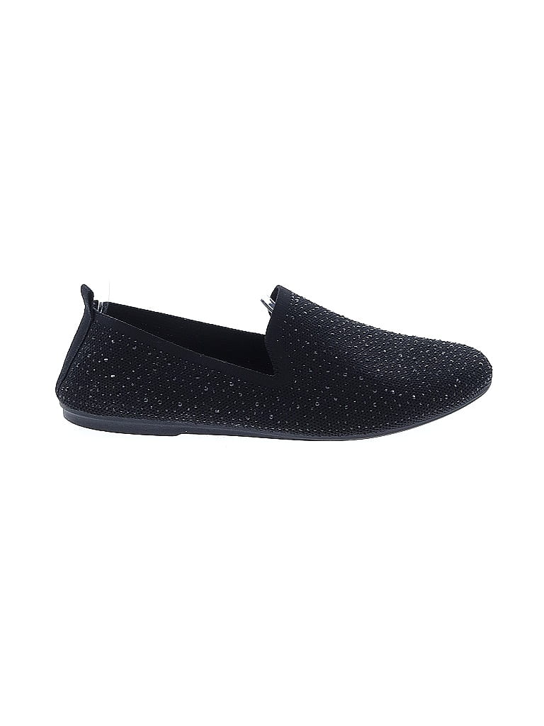 Mia Girl Stars Black Flats Size 8 1/2 - photo 1
