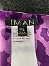 IMAN 100% Polyester Animal Print Tropical Solid Purple Kimono Size M - photo 7