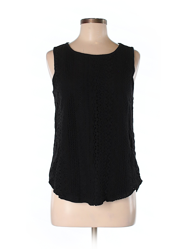 Cynthia Rowley TJX Solid Black Sleeveless Top Size M - 50% off | thredUP