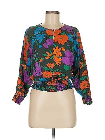 Warm 3/4 Sleeve Silk Top (view 1)