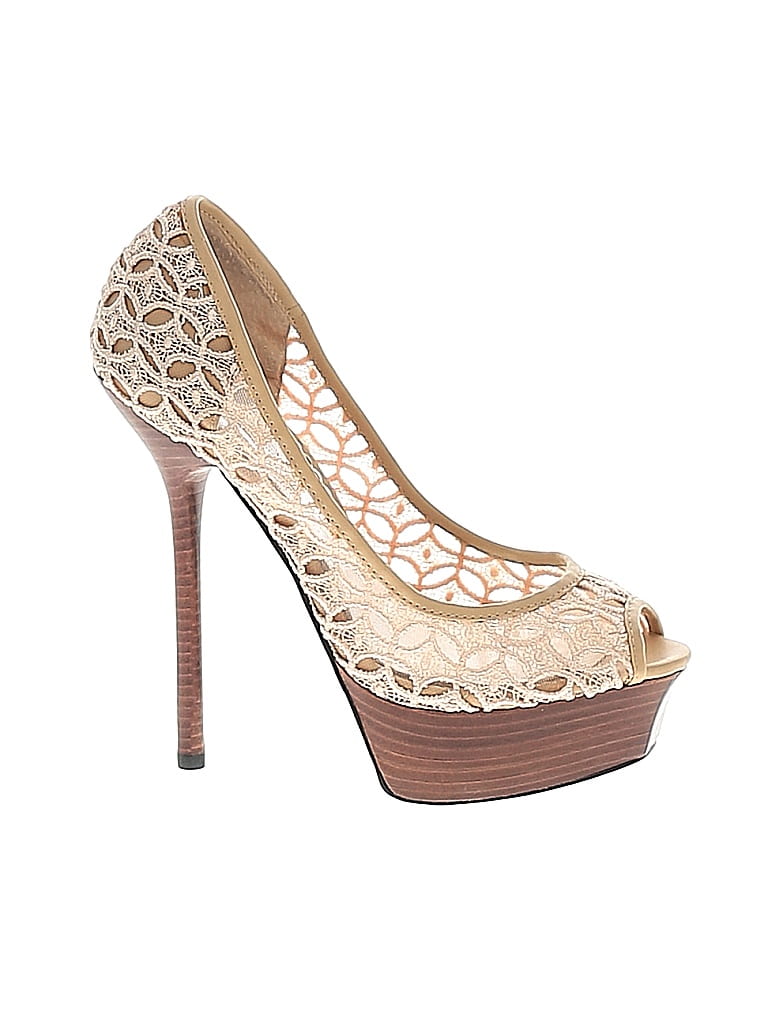 Bebe Ivory Tan Heels Size 9 - photo 1