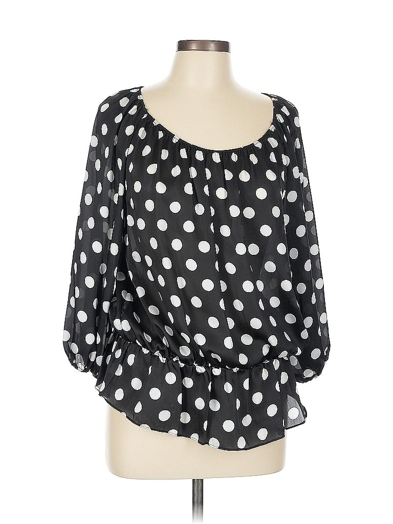Pre-owned Vince Camuto 3/4 Sleeve Blouse In Black