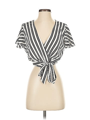 Aqua Short Sleeve Blouse (view 1)