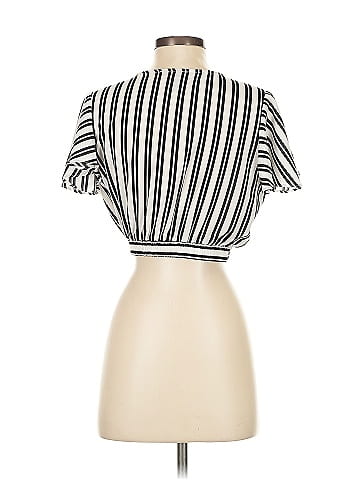 Aqua Short Sleeve Blouse (view 2)