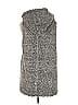 Peach Love Cream California 100% Polyester Gray Sweater Vest Size M - photo 2