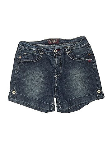 Angels Y2K Blue Denim Shorts with Button Details  (view 1)