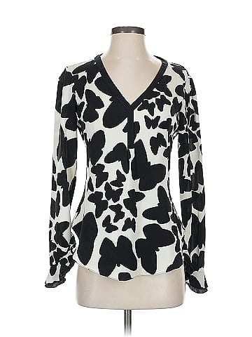 Diane von Furstenberg Long Sleeve Silk Top (view 1)