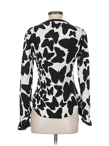 Diane von Furstenberg Long Sleeve Silk Top (view 2)