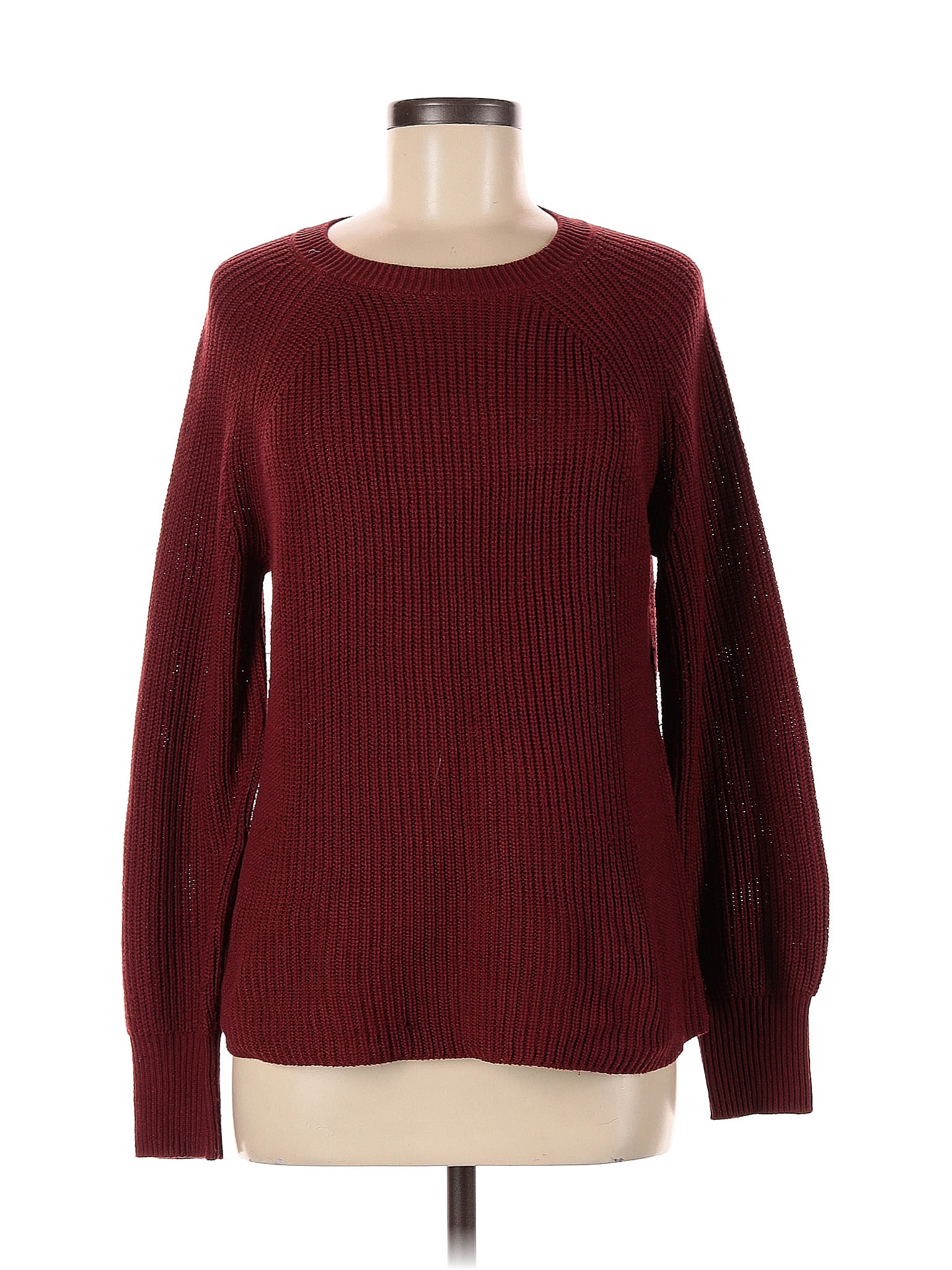 Jessica Simpson Solid Burgundy Pullover Sweater Size M
