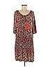 Veronica M. Paisley Brown Pink Casual Dress Size M - photo 1