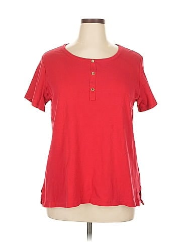 Anne Klein Sport Short Sleeve Henley (view 1)