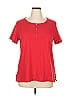 Anne Klein Sport Red Short Sleeve Henley Size 1X - photo 1